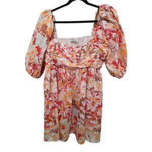 NWT Abercrombie & Fitch Floral Puff Sleeve Mini Dress Size XL